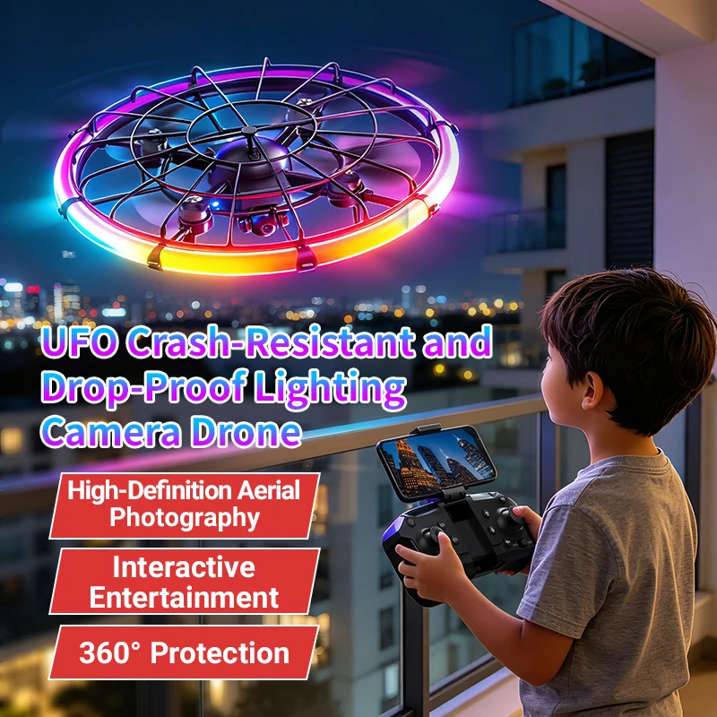 Photography Lighting Game - JJRC H145 UFO RC-Drohne mit Dual-HD-Objektiv,